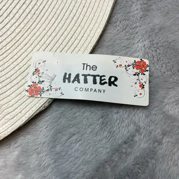 The Hatter Company Floppy Sun Hat White Wide Brim Sunhat Beach Swim Resort NWT - Picture 3 of 5
